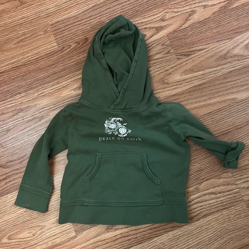 Kate Quinn Olive Kids Hoodie with Earth Design